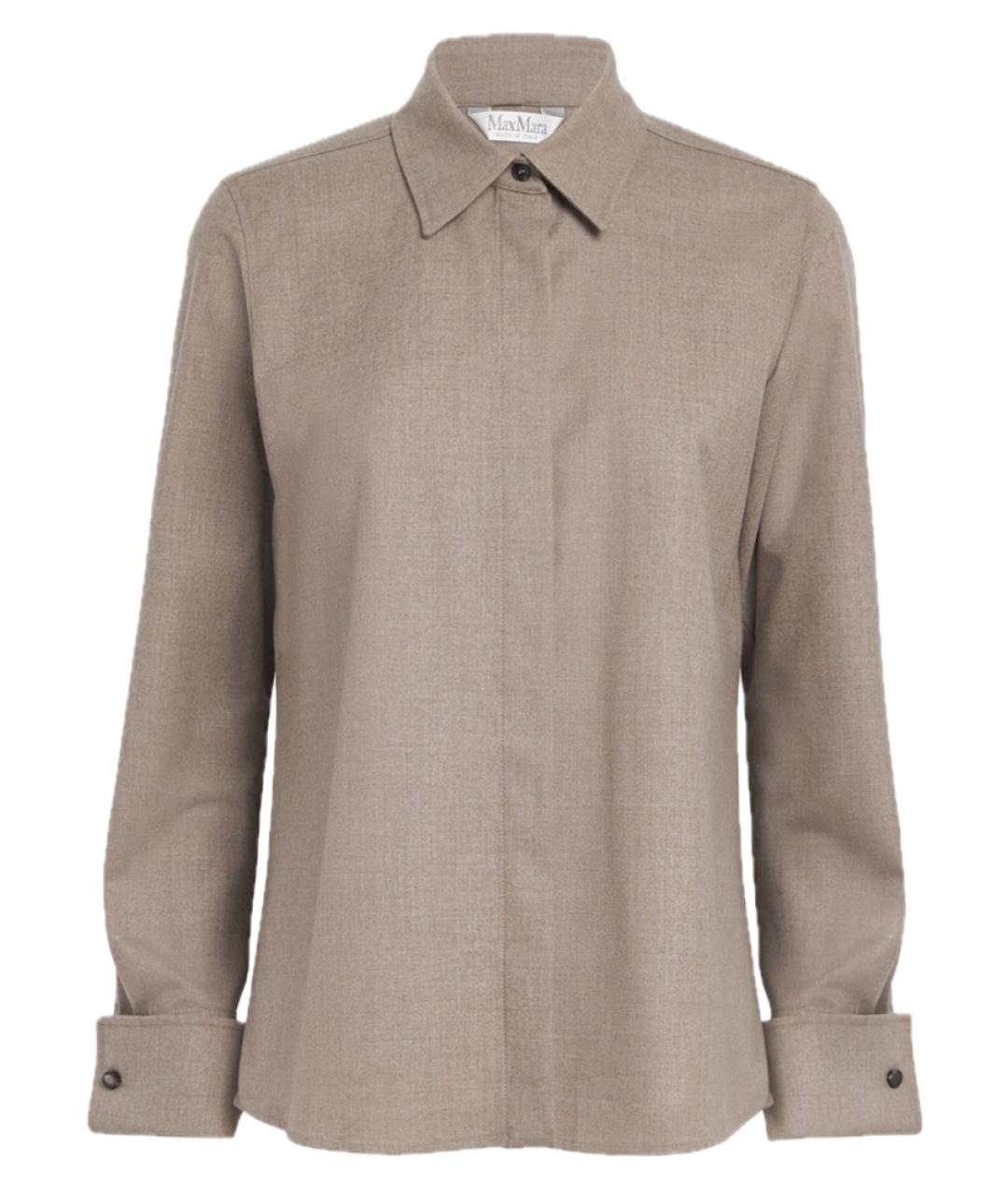 MAX MARA Бежевая кашемировая рубашка, фото 3