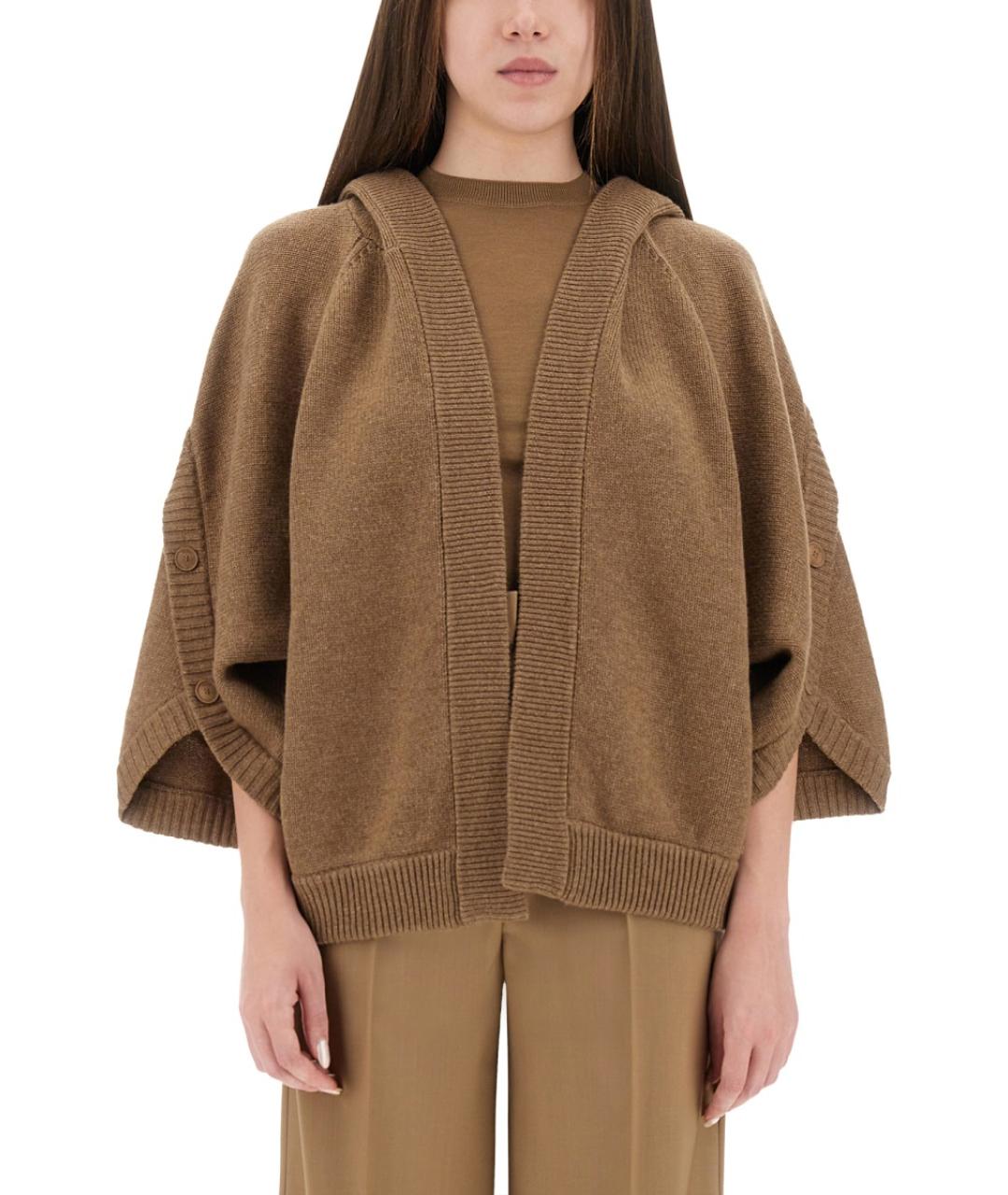 MAX MARA Коричневый шерстяной джемпер / свитер, фото 5