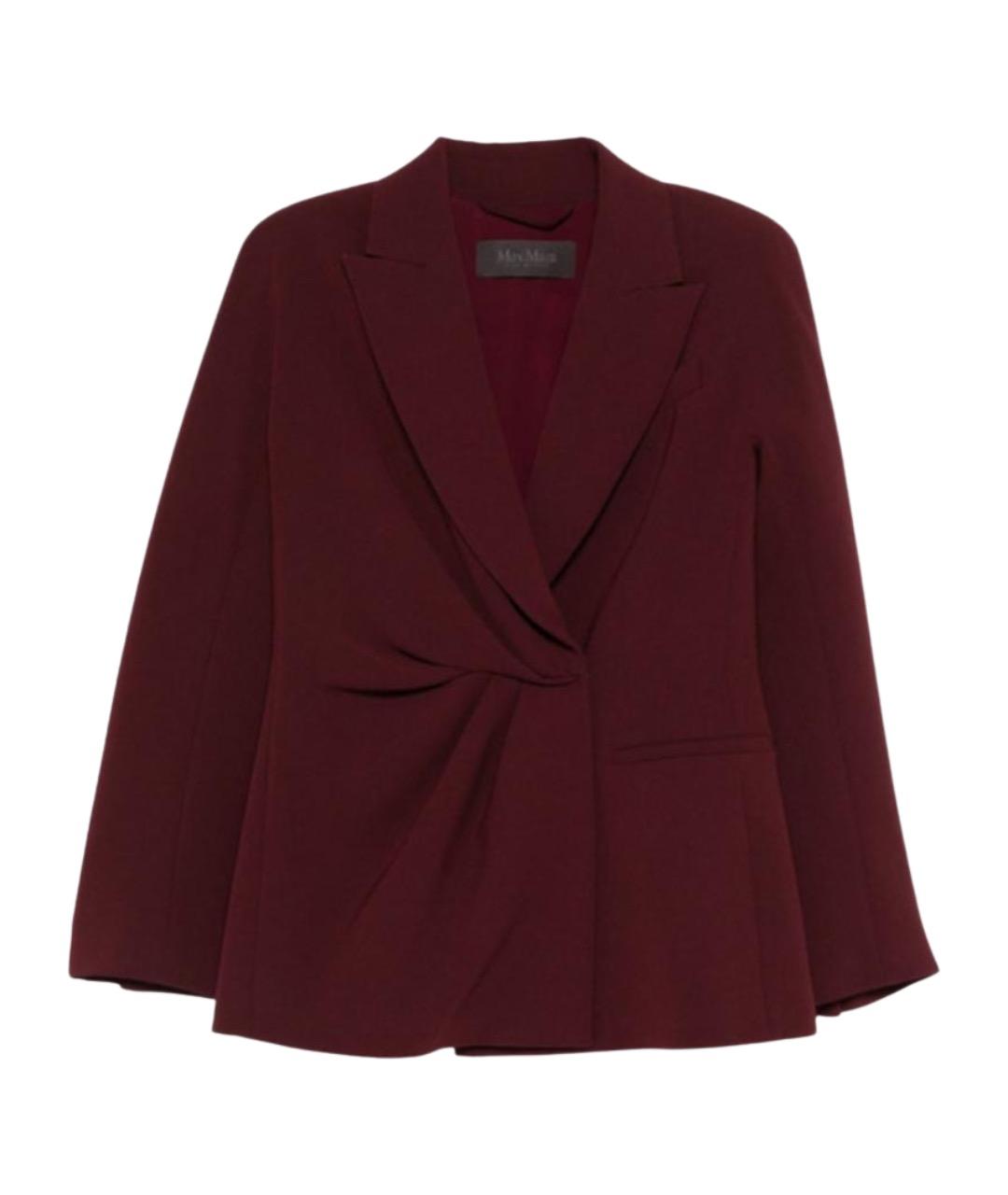 MAX MARA Бордовый жакет/пиджак, фото 1