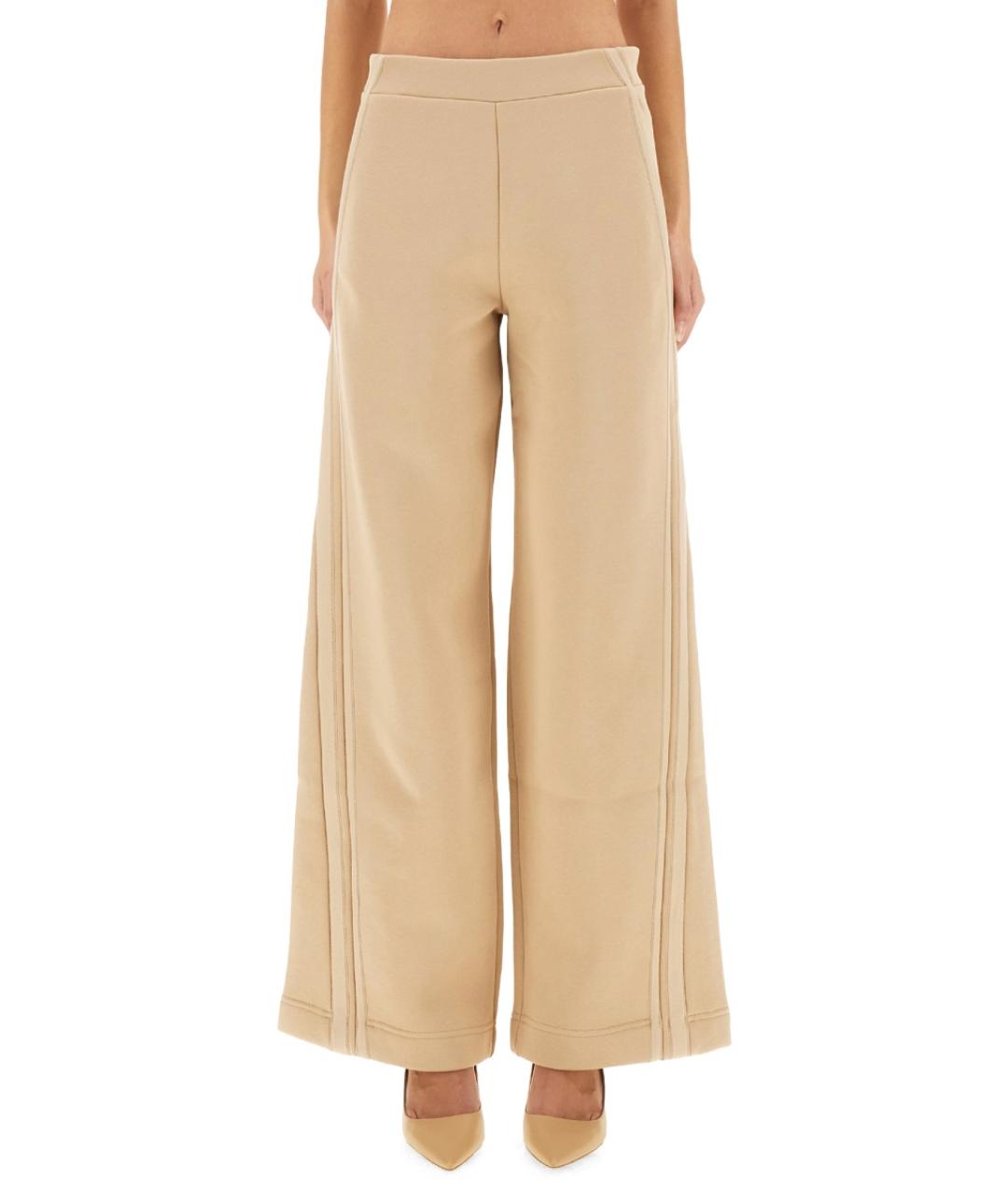 MAX MARA Бежевые хлопковые прямые брюки, фото 5