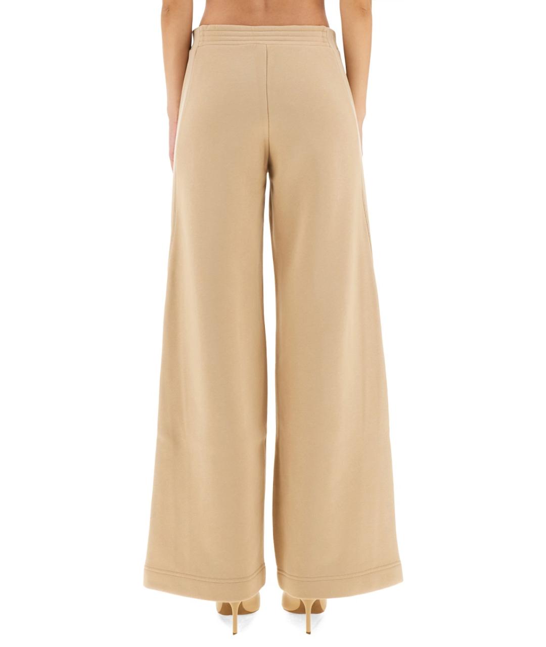 MAX MARA Бежевые хлопковые прямые брюки, фото 4