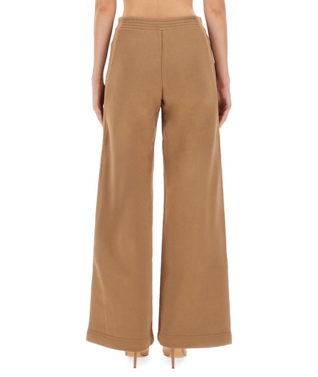 MAX MARA Бежевые хлопковые прямые брюки, фото 3