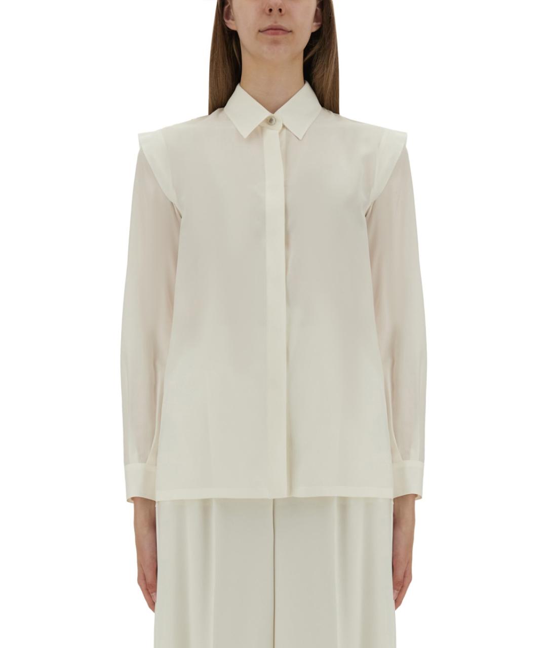 MAX MARA Белая шелковая рубашка, фото 3