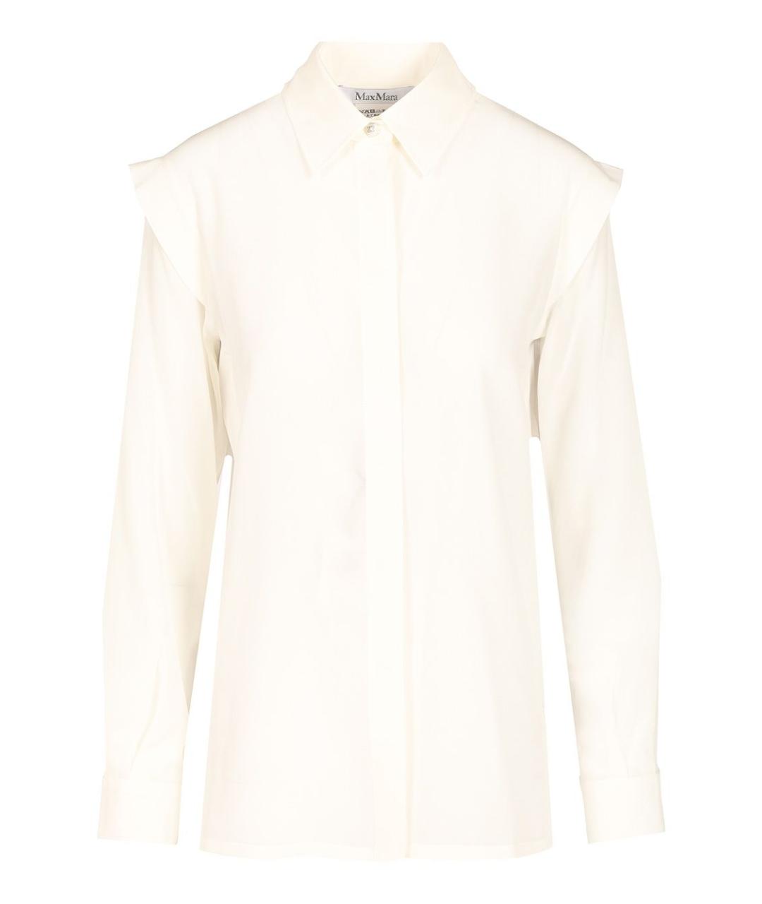MAX MARA Белая шелковая рубашка, фото 1