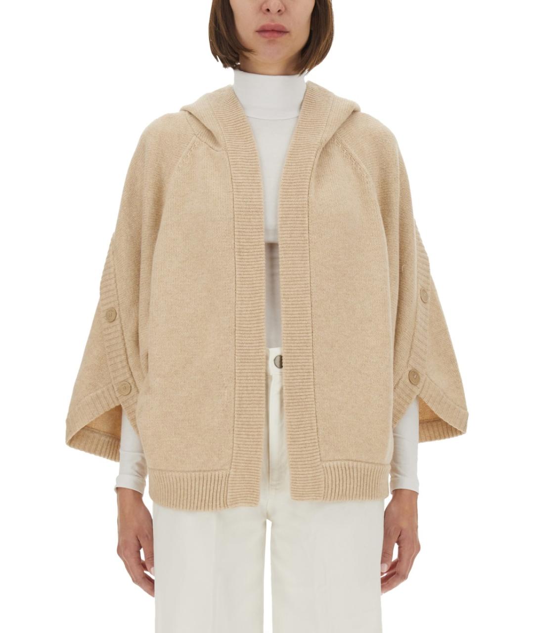 MAX MARA Бежевый шерстяной джемпер / свитер, фото 2