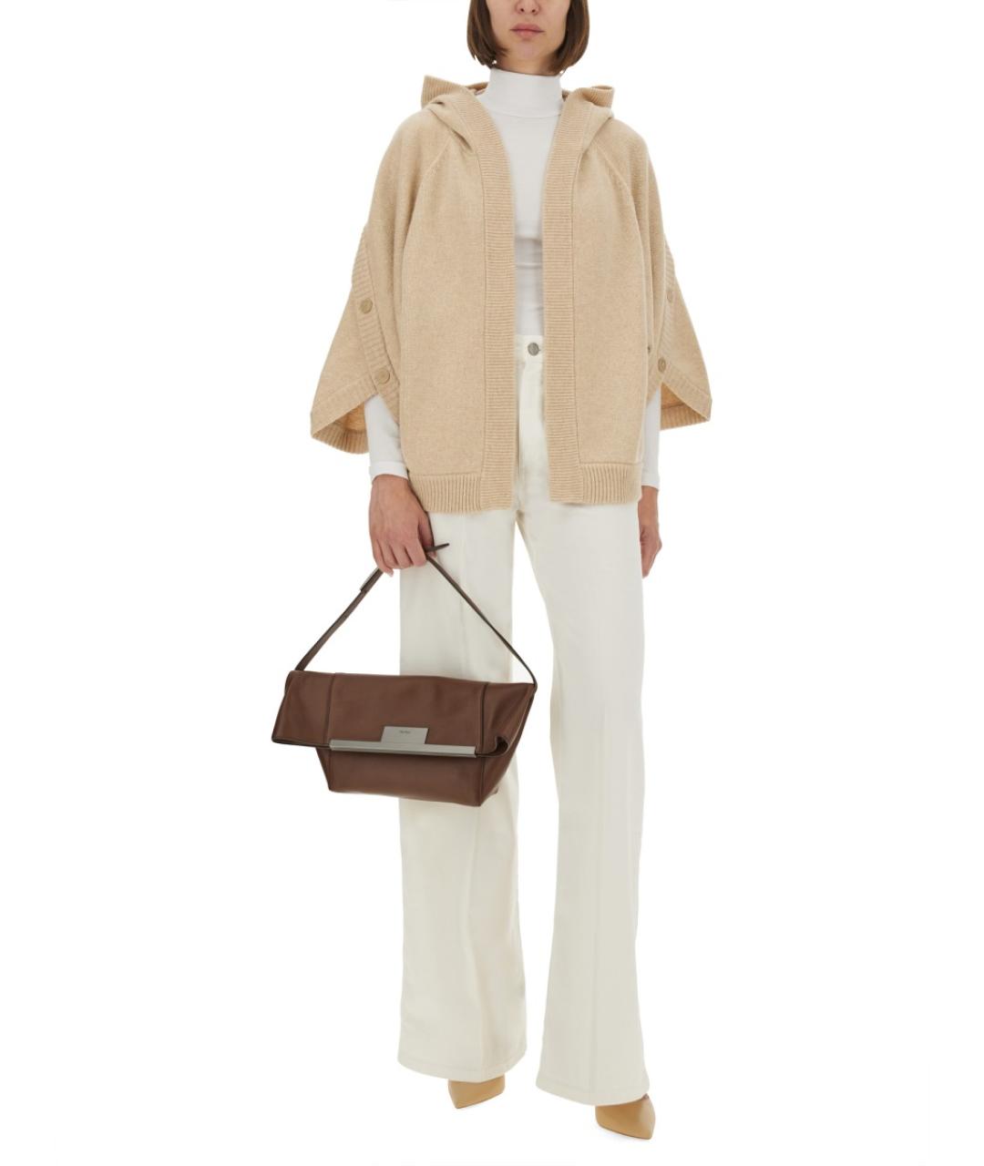 MAX MARA Бежевый шерстяной джемпер / свитер, фото 3