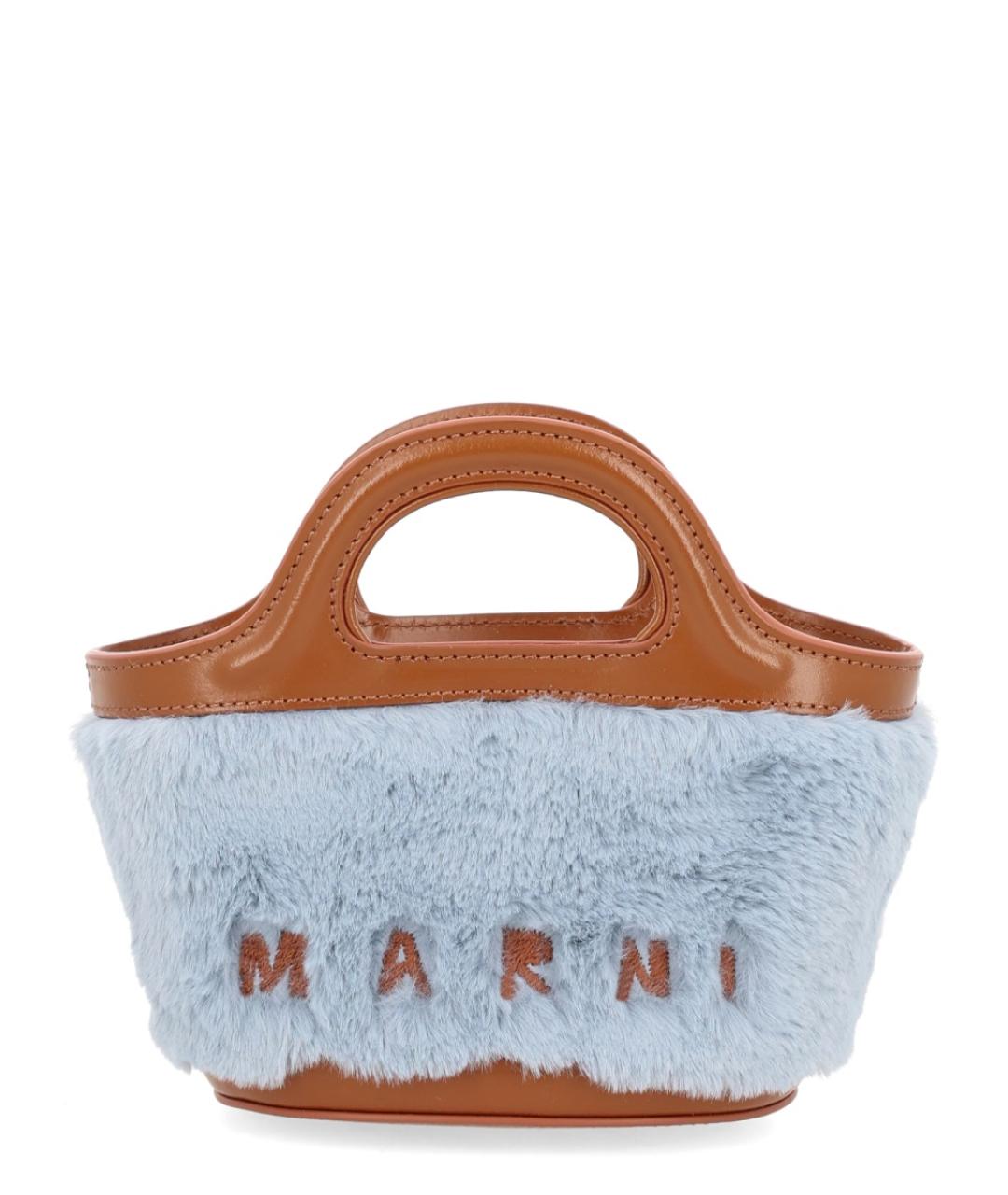 MARNI Голубая кожаная сумка тоут, фото 1
