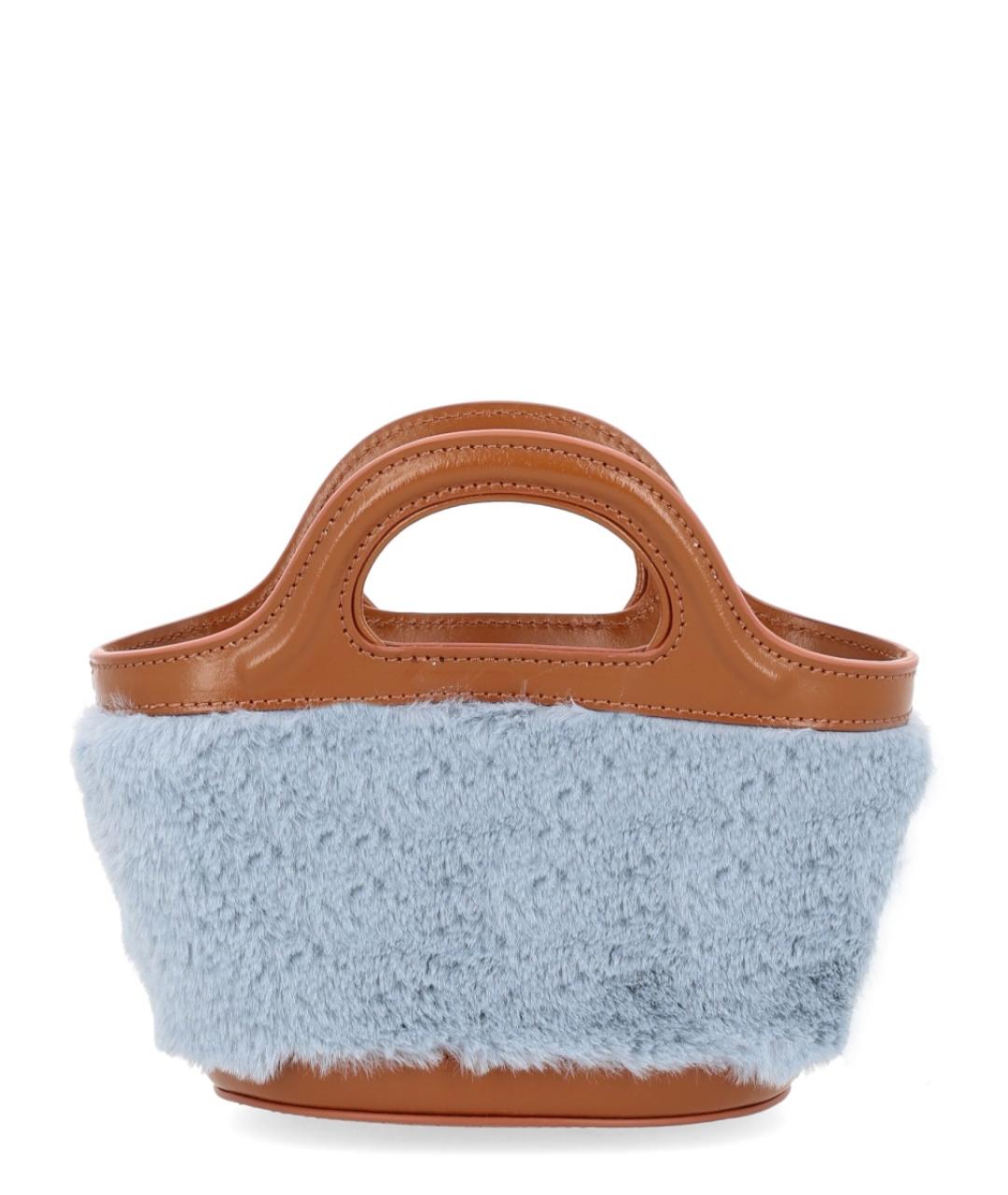 MARNI Голубая кожаная сумка тоут, фото 4