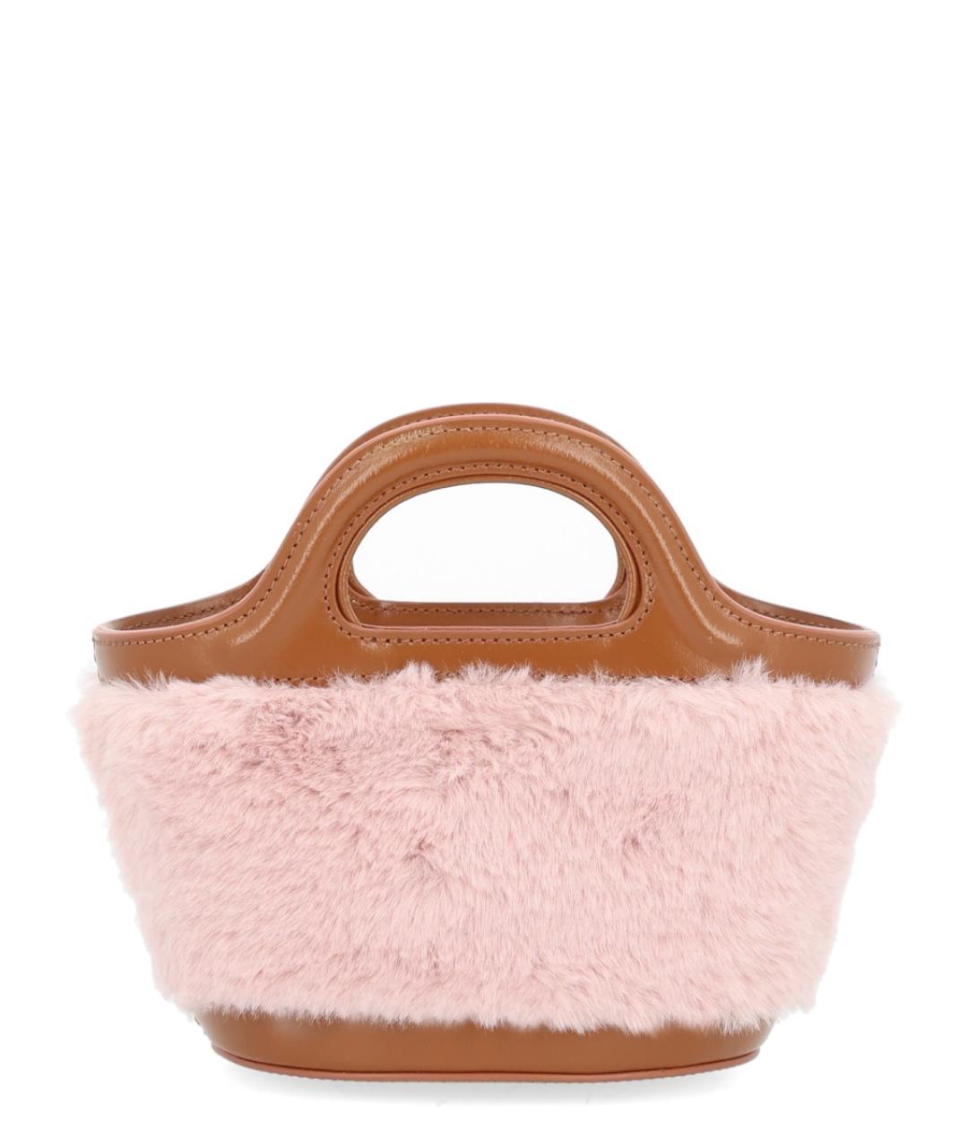 MARNI Розовая синтетическая сумка тоут, фото 4