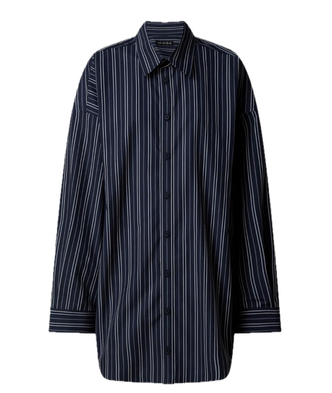 BALENCIAGA Синяя хлопковая рубашка, фото 1