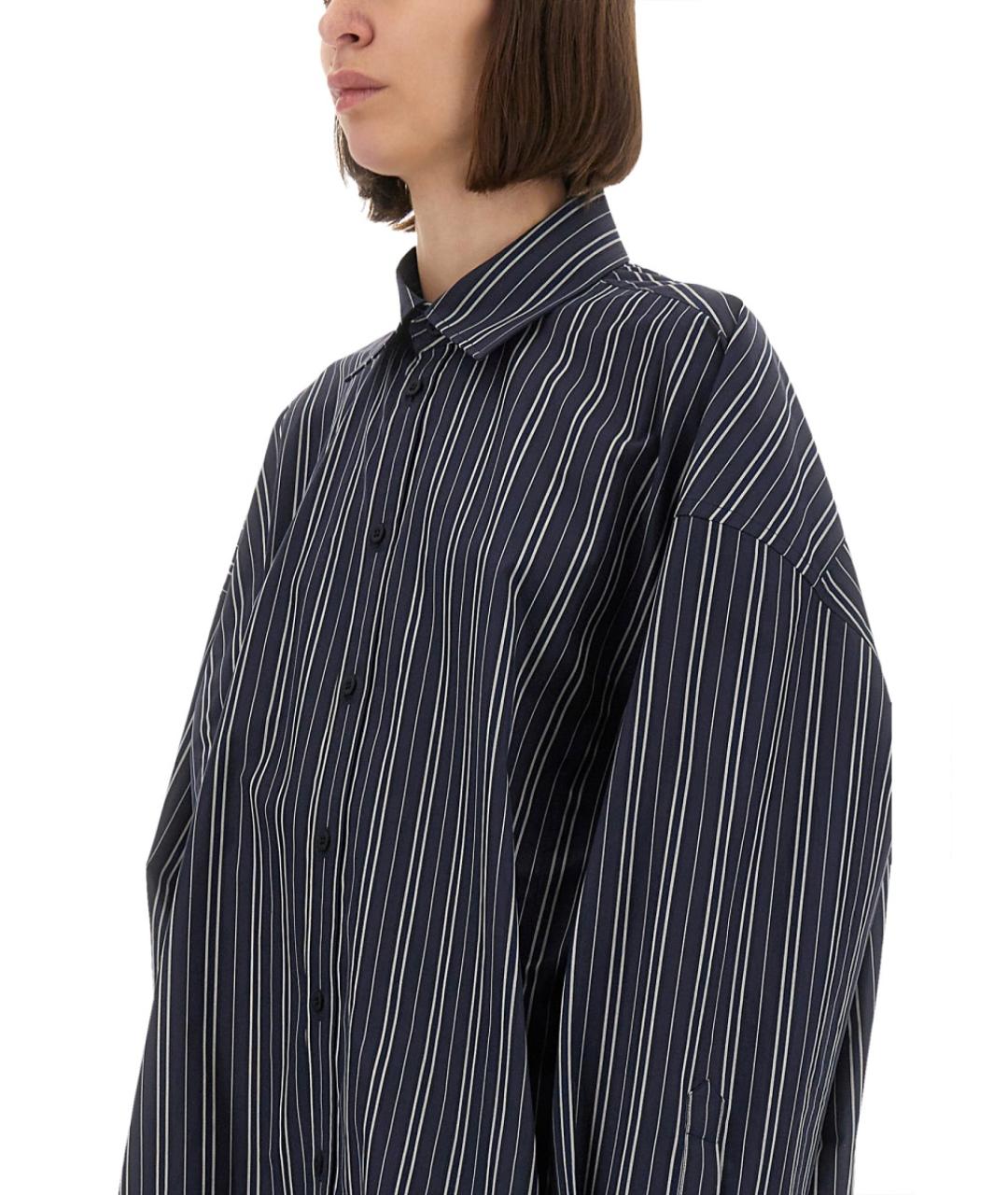 BALENCIAGA Синяя хлопковая рубашка, фото 6