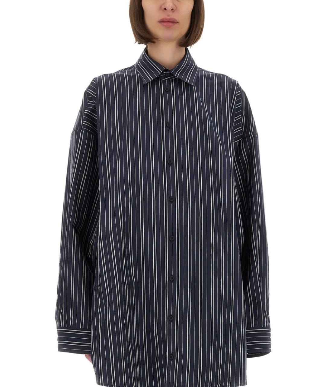 BALENCIAGA Синяя хлопковая рубашка, фото 2