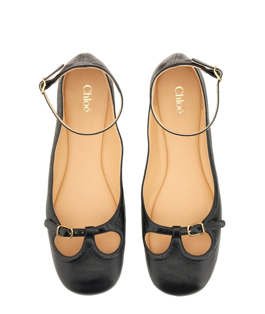 CHLOE Черные кожаные балетки, фото 5