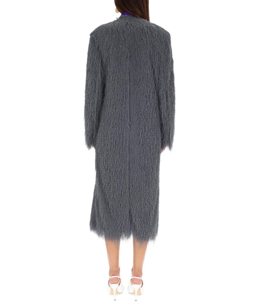 DRIES VAN NOTEN Серое полиэстеровое пальто, фото 4