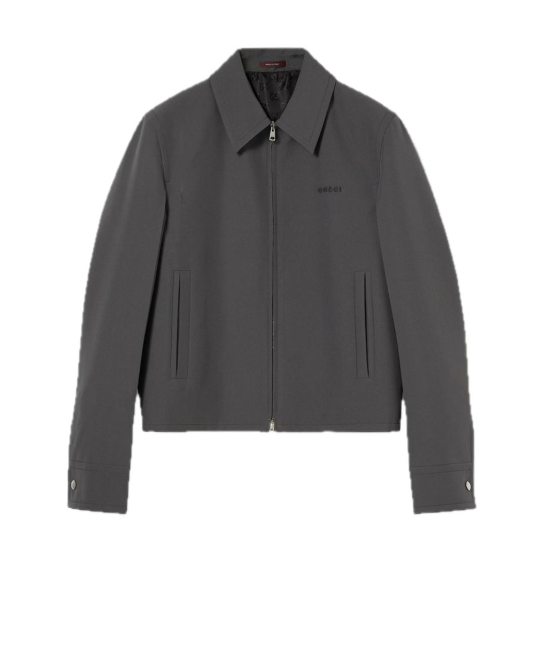 GUCCI Серая полиэстеровая куртка, фото 1