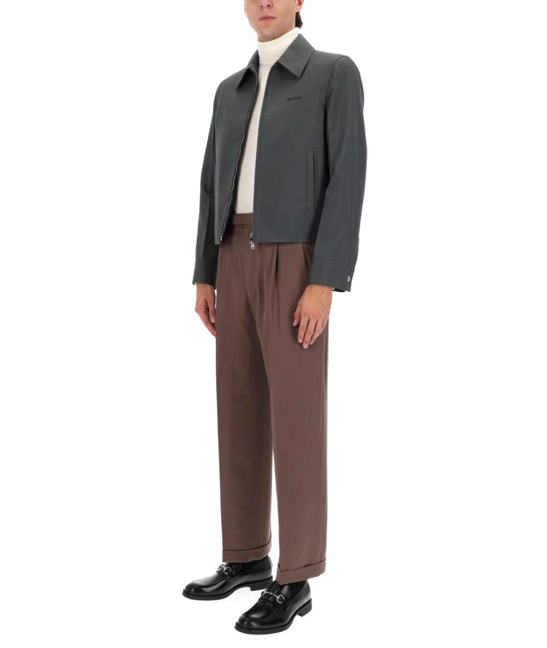 GUCCI Серая полиэстеровая куртка, фото 3