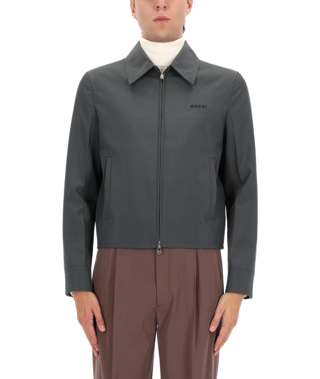 GUCCI Серая полиэстеровая куртка, фото 2