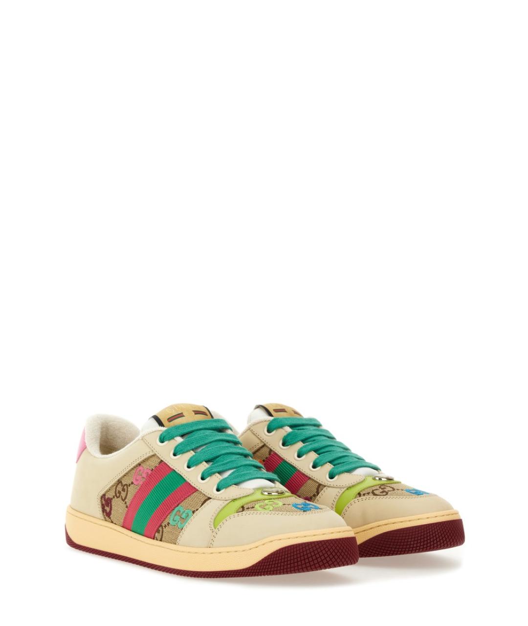 GUCCI Мульти текстильные кеды, фото 2