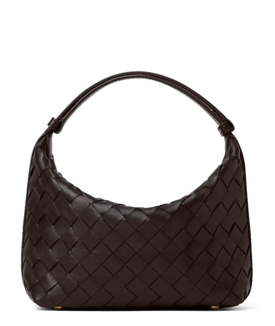 BOTTEGA VENETA Коричневая кожаная сумка с короткими ручками, фото 3