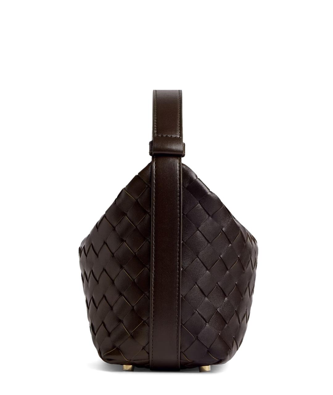 BOTTEGA VENETA Коричневая кожаная сумка с короткими ручками, фото 5