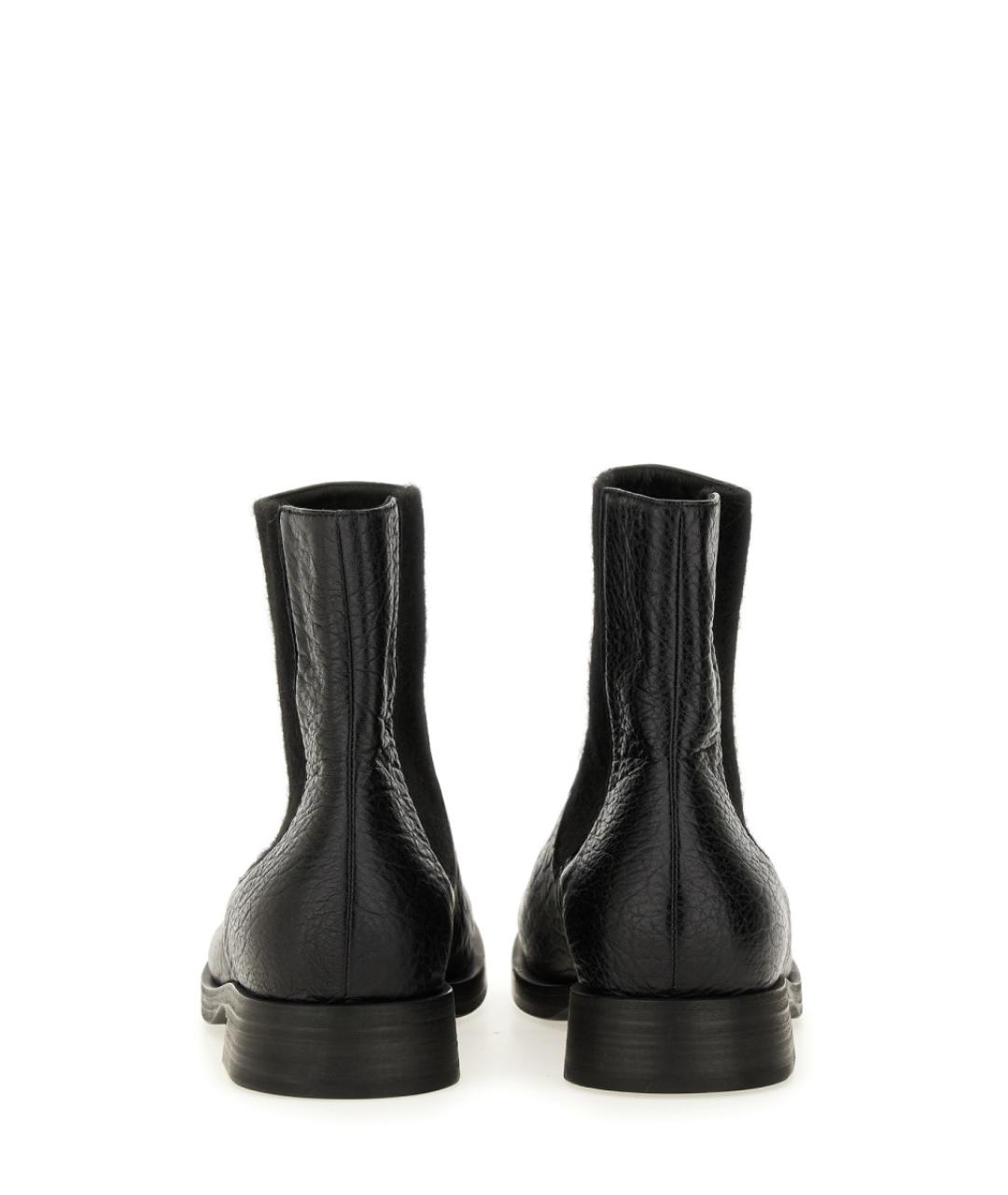UMA WANG Черные кожаные высокие ботинки, фото 3