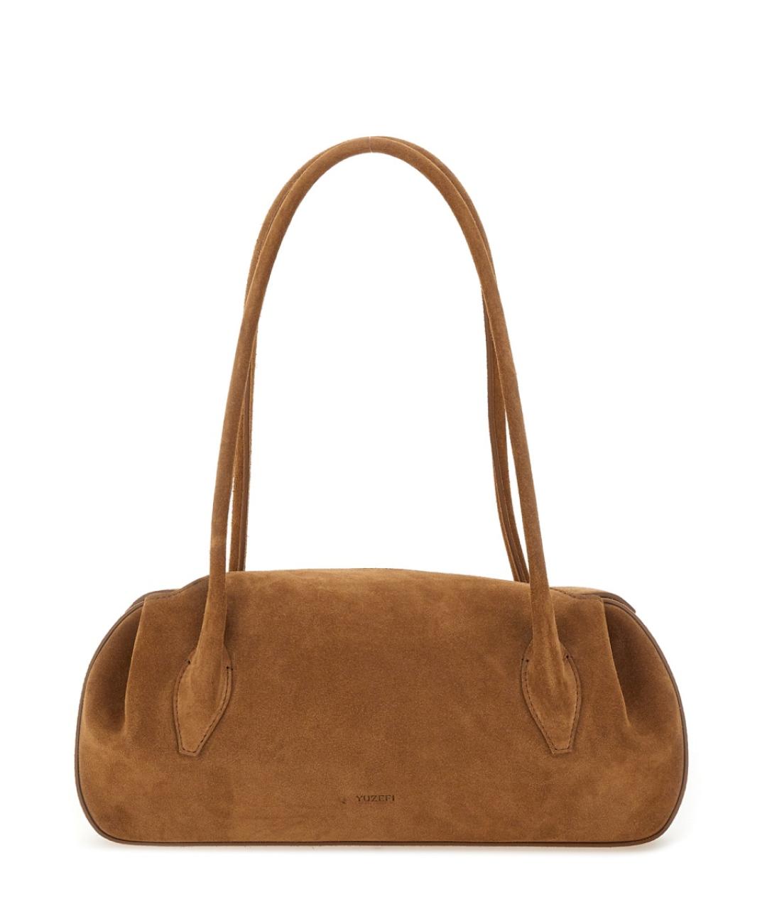 YUZEFI Коричневая замшевая сумка через плечо, фото 2