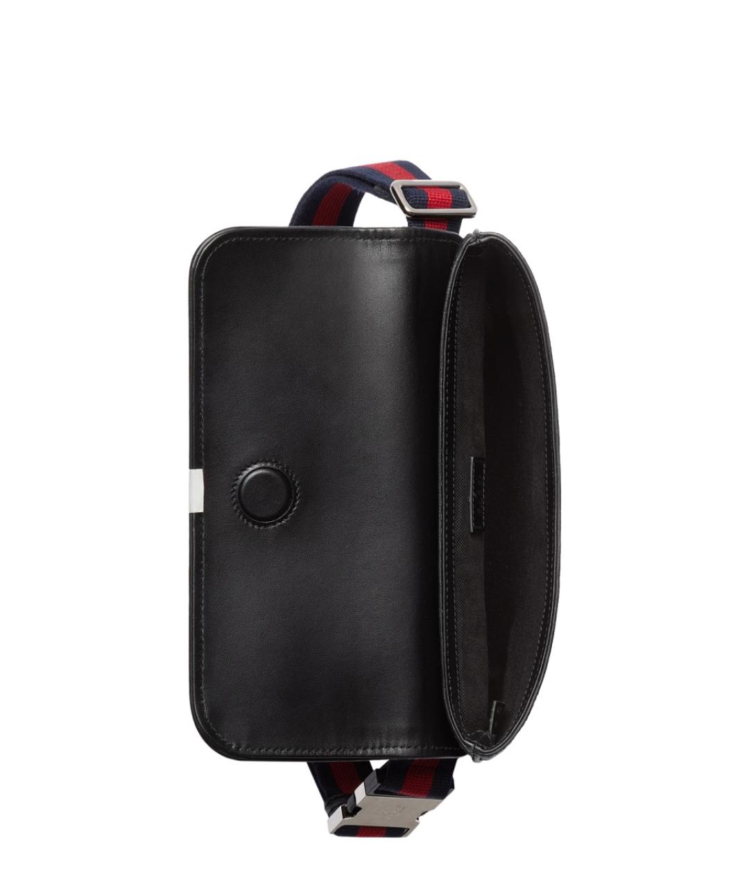 GUCCI Черная поясная сумка из искусственной кожи, фото 5