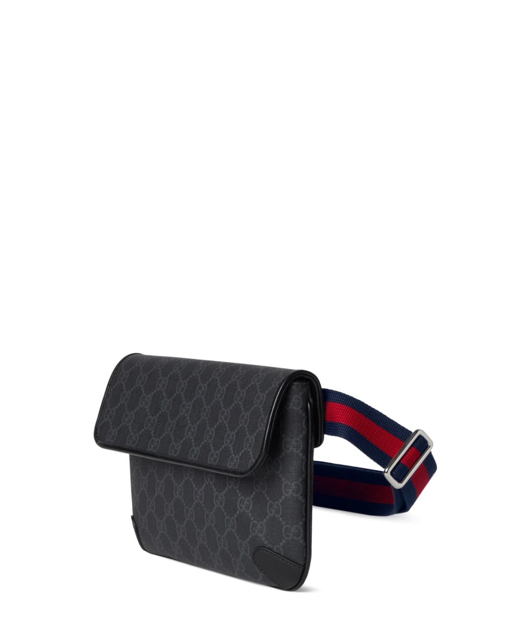 GUCCI Черная поясная сумка из искусственной кожи, фото 3