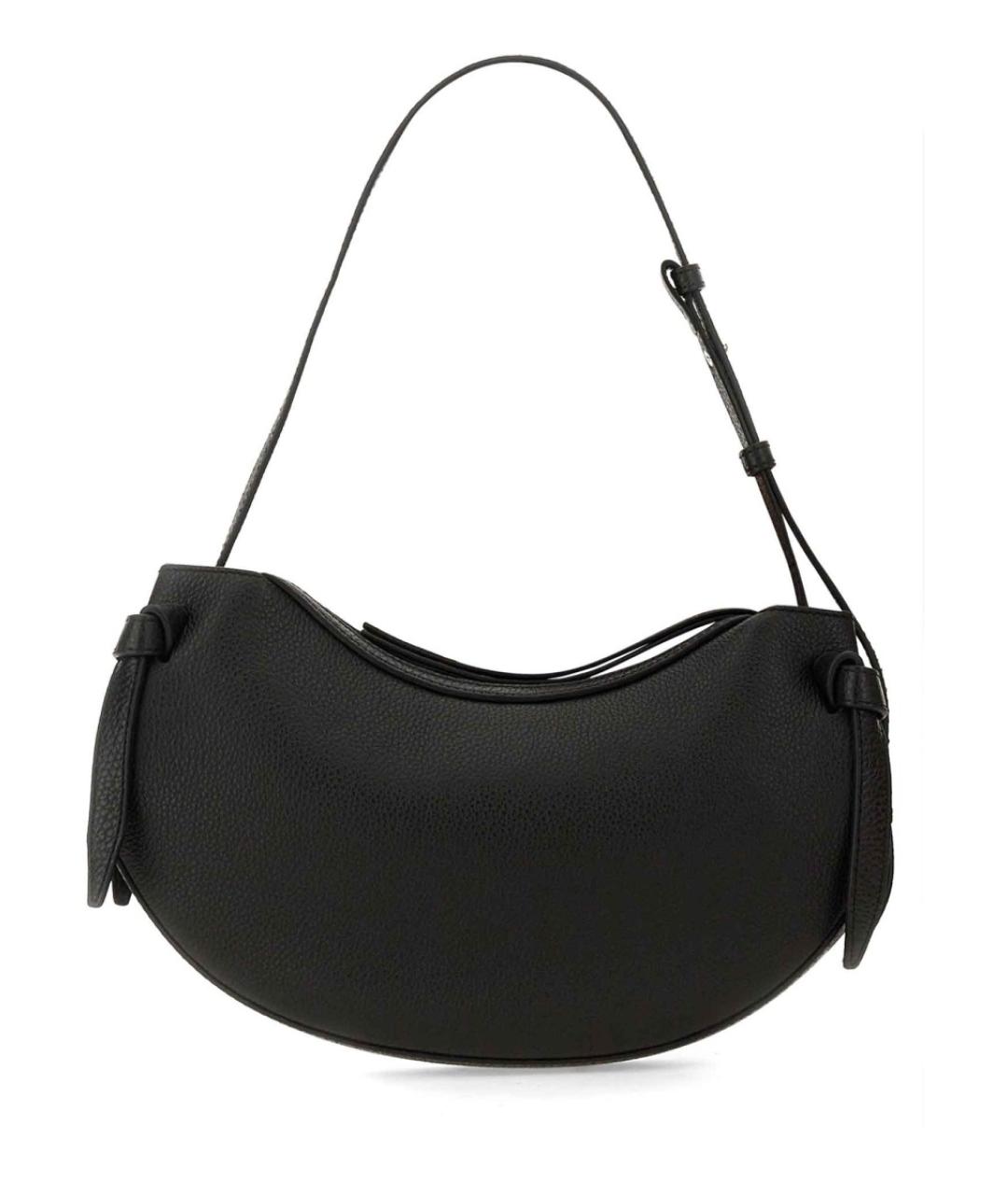 YUZEFI Черная кожаная сумка через плечо, фото 2