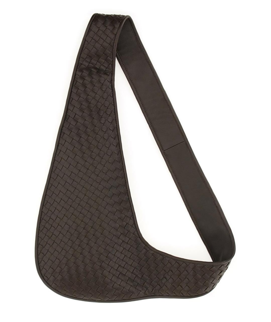 BOTTEGA VENETA Коричневая кожаная сумка на плечо, фото 4