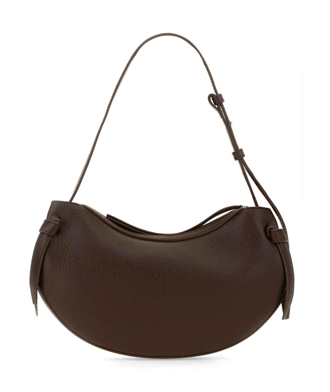 YUZEFI Коричневая кожаная сумка через плечо, фото 2