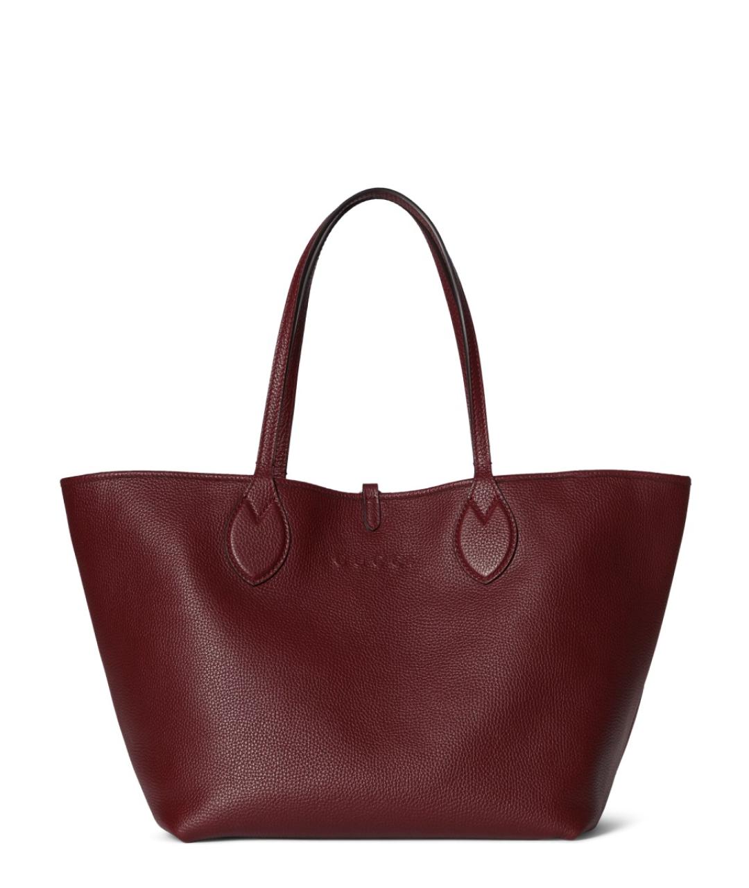 GUCCI Бордовая кожаная сумка тоут, фото 1