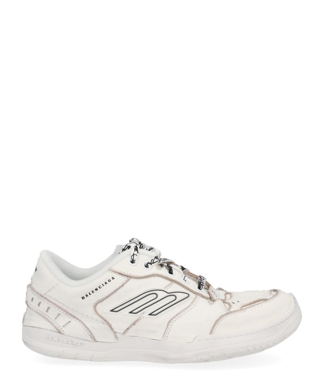 BALENCIAGA Белые кожаные кроссовки, фото 1