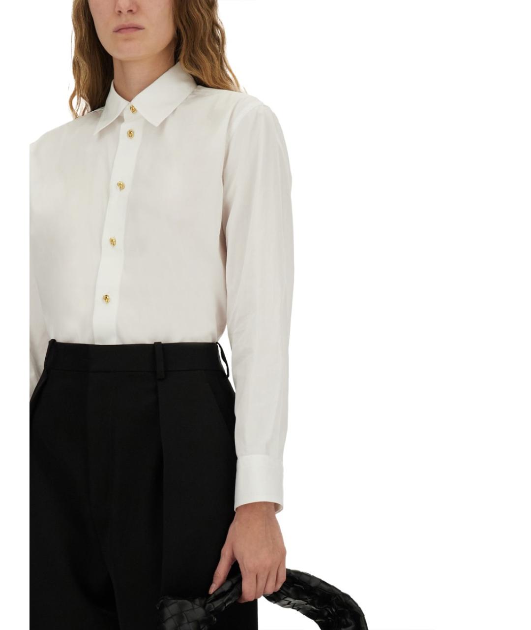 BOTTEGA VENETA Белая хлопковая рубашка, фото 3