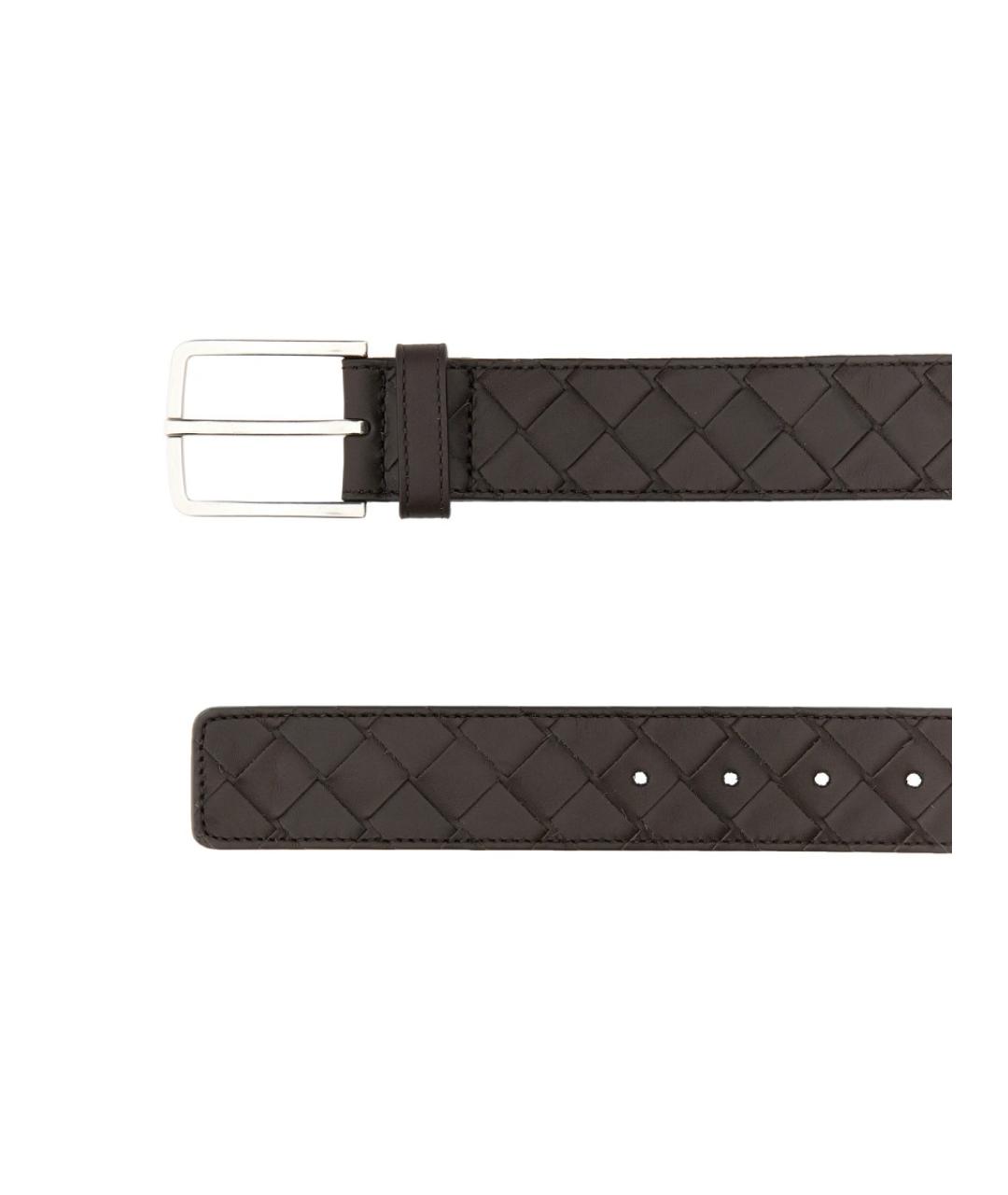 BOTTEGA VENETA Коричневый кожаный ремень, фото 4