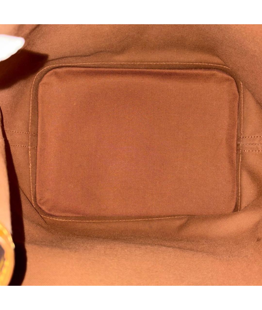 LOUIS VUITTON Коричневая кожаная сумка тоут, фото 6