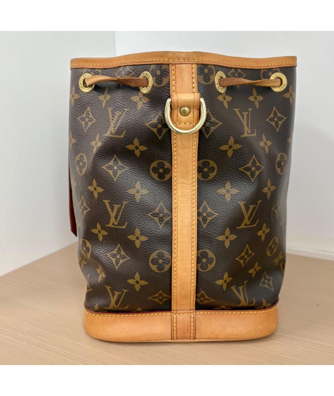 LOUIS VUITTON Коричневая кожаная сумка тоут, фото 3
