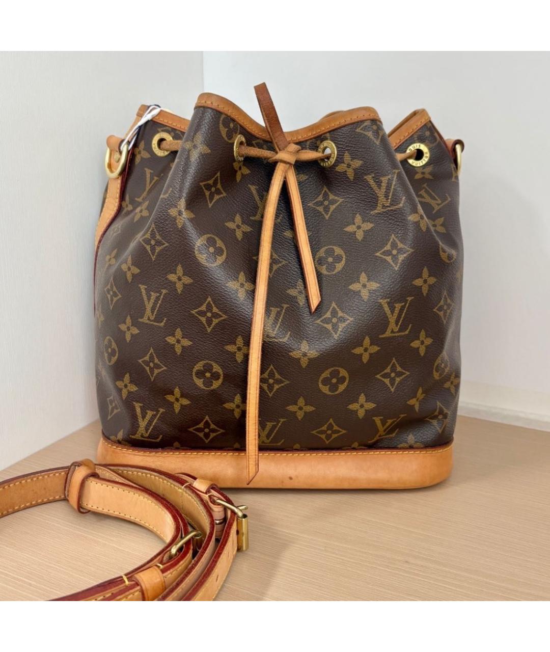 LOUIS VUITTON Коричневая кожаная сумка тоут, фото 2
