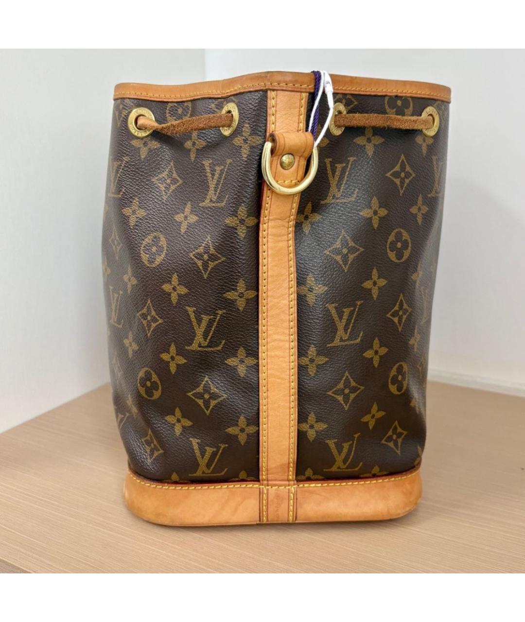 LOUIS VUITTON Коричневая кожаная сумка тоут, фото 4