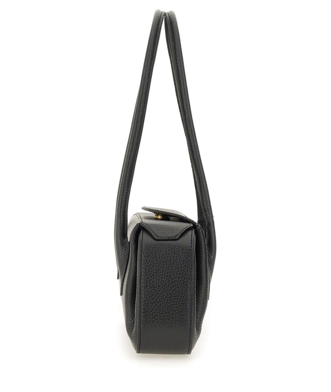 YUZEFI Черная кожаная сумка через плечо, фото 3