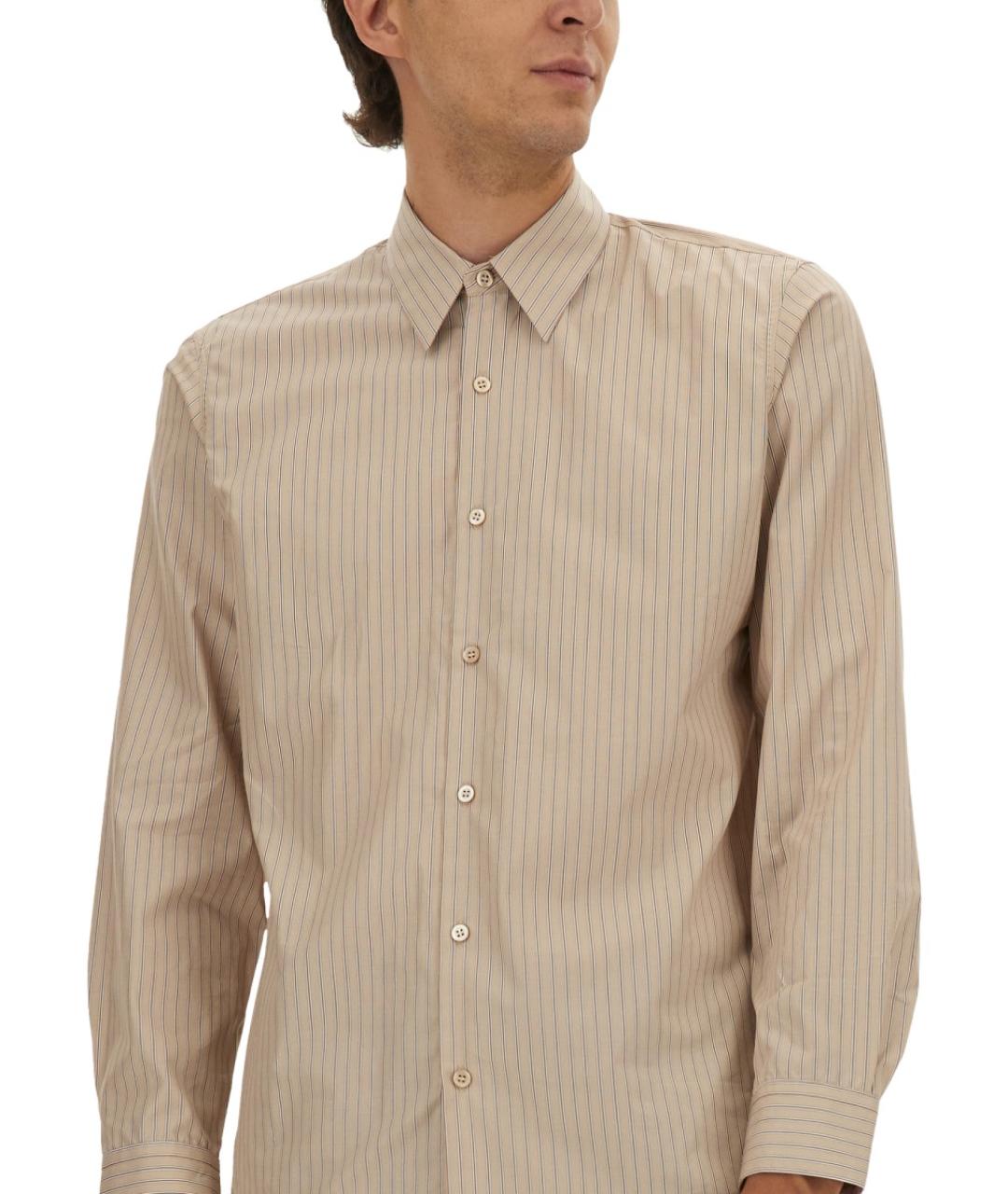 DRIES VAN NOTEN Бежевая хлопковая кэжуал рубашка, фото 4