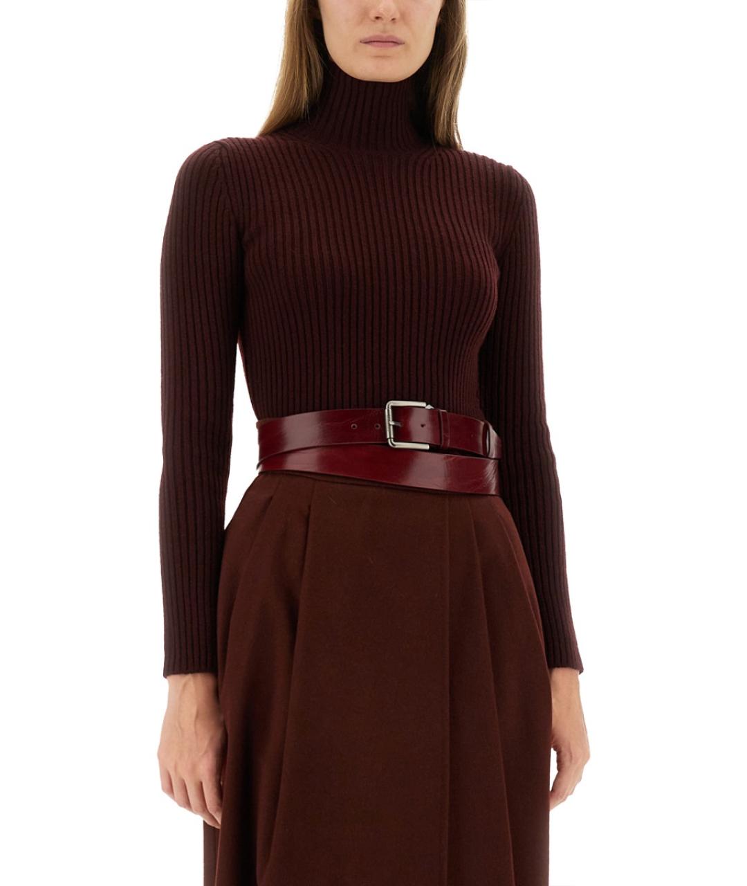 MAX MARA Бордовый шерстяной джемпер / свитер, фото 5