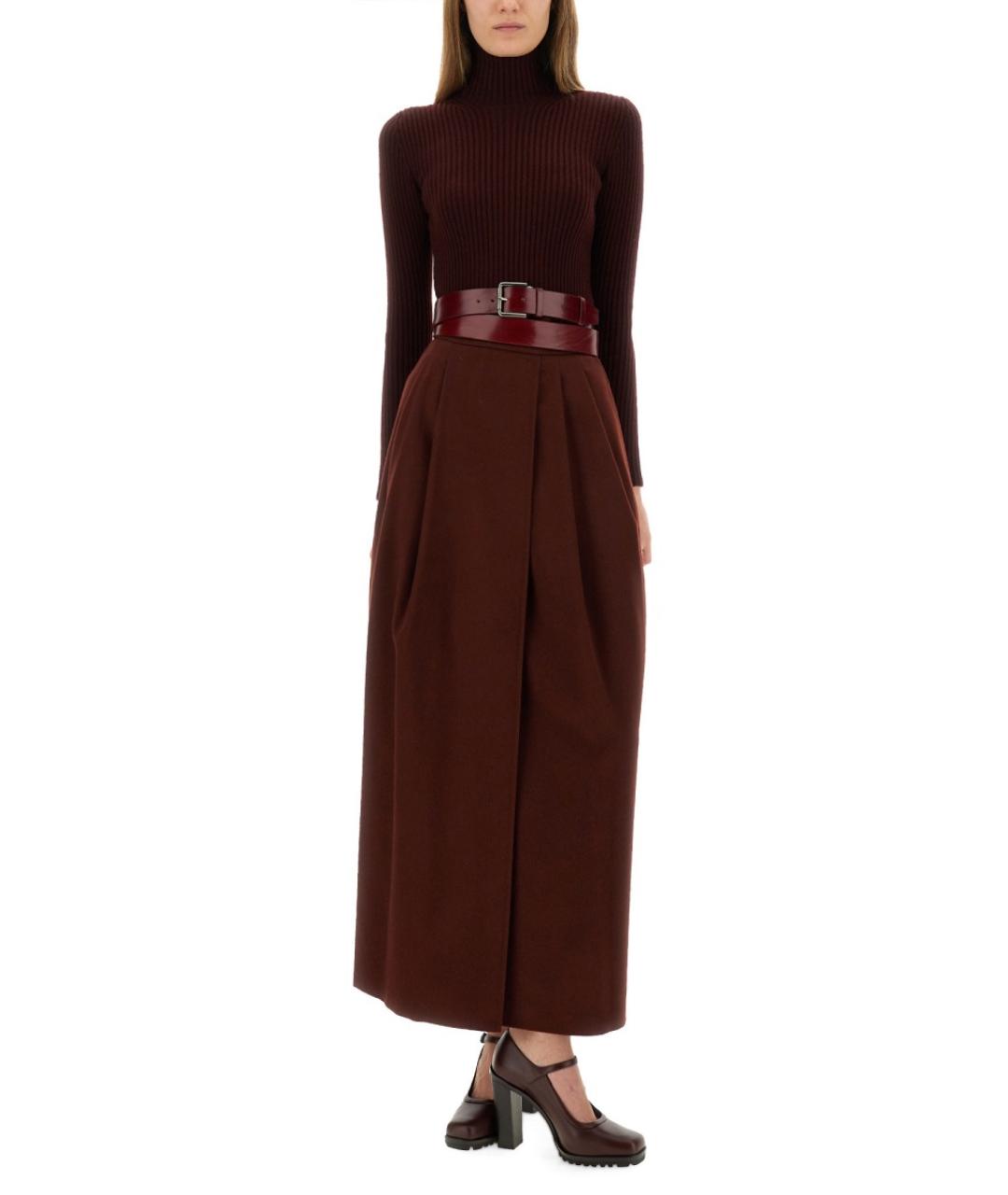 MAX MARA Бордовый шерстяной джемпер / свитер, фото 3