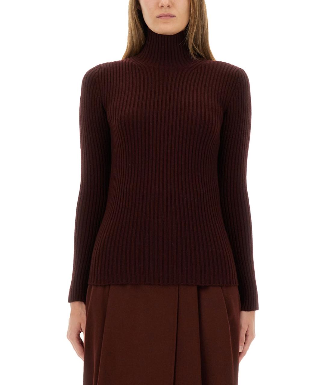 MAX MARA Бордовый шерстяной джемпер / свитер, фото 2