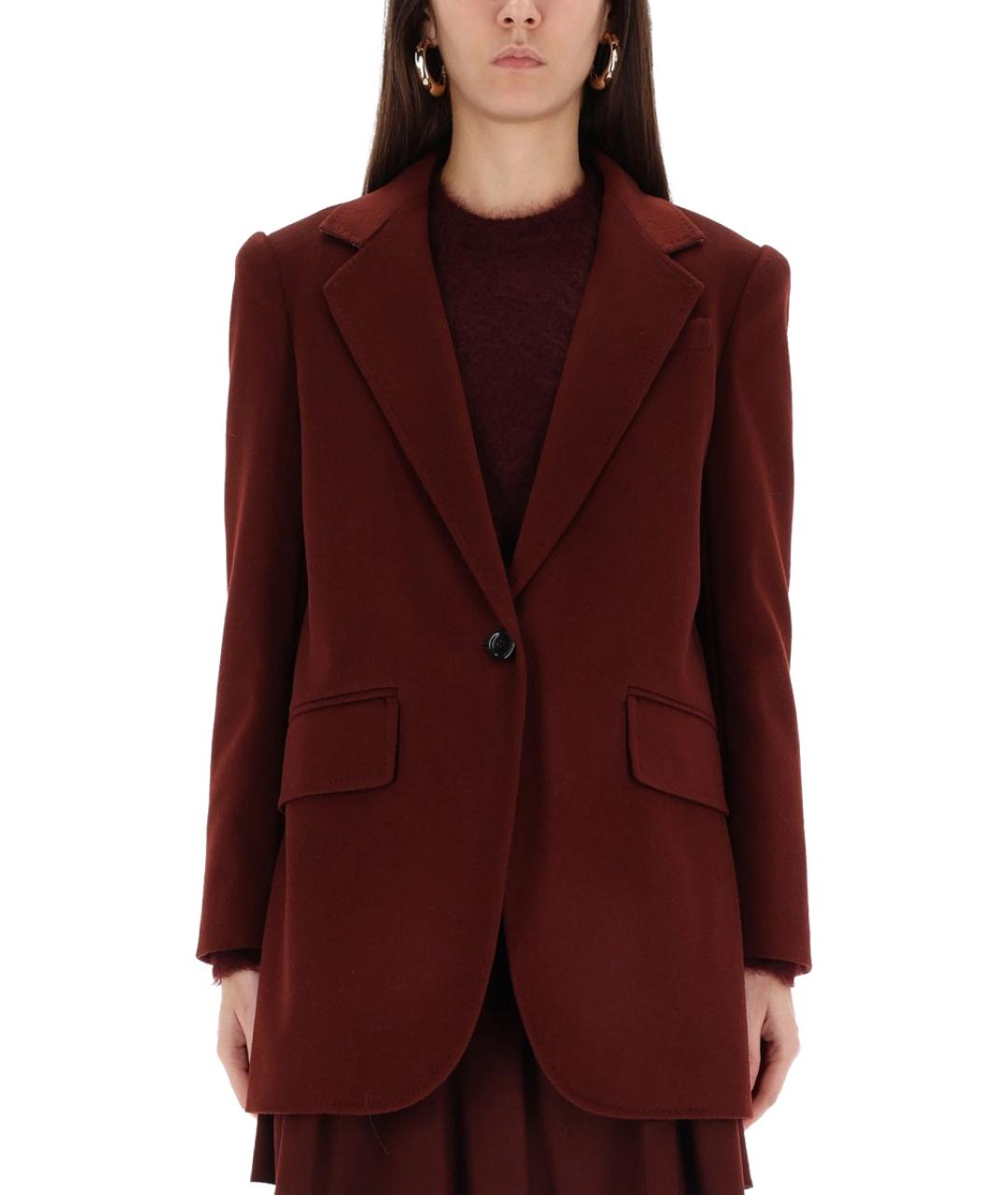 MAX MARA Красное атласное пальто, фото 5