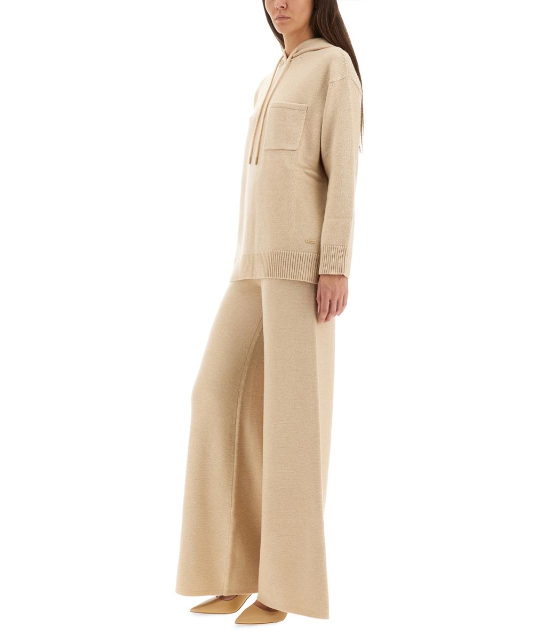 MAX MARA Бежевый шерстяной джемпер / свитер, фото 2