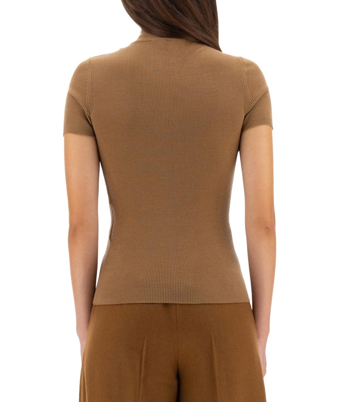 MAX MARA Бежевая шерстяная водолазка, фото 3