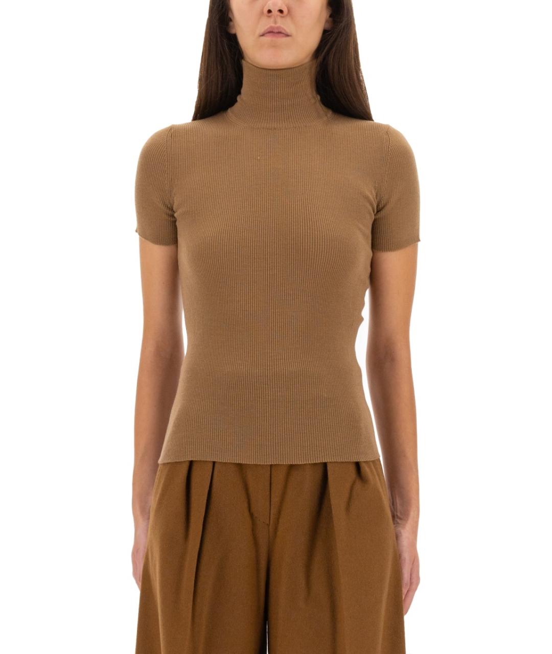 MAX MARA Бежевая шерстяная водолазка, фото 5