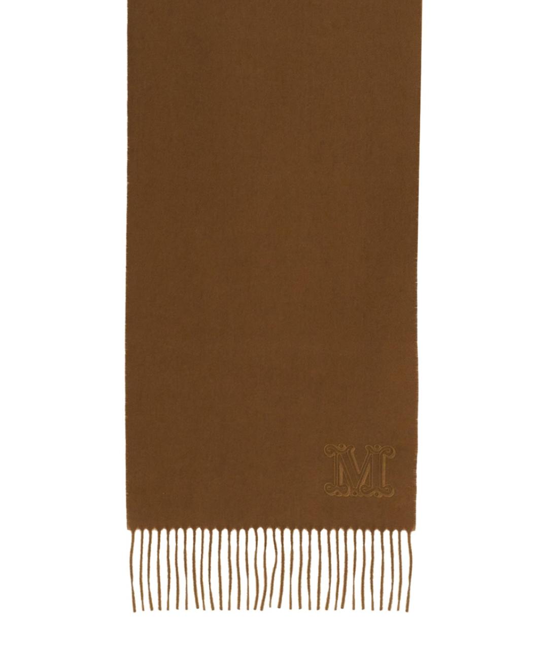 MAX MARA Коричневый кашемировый шарф, фото 2