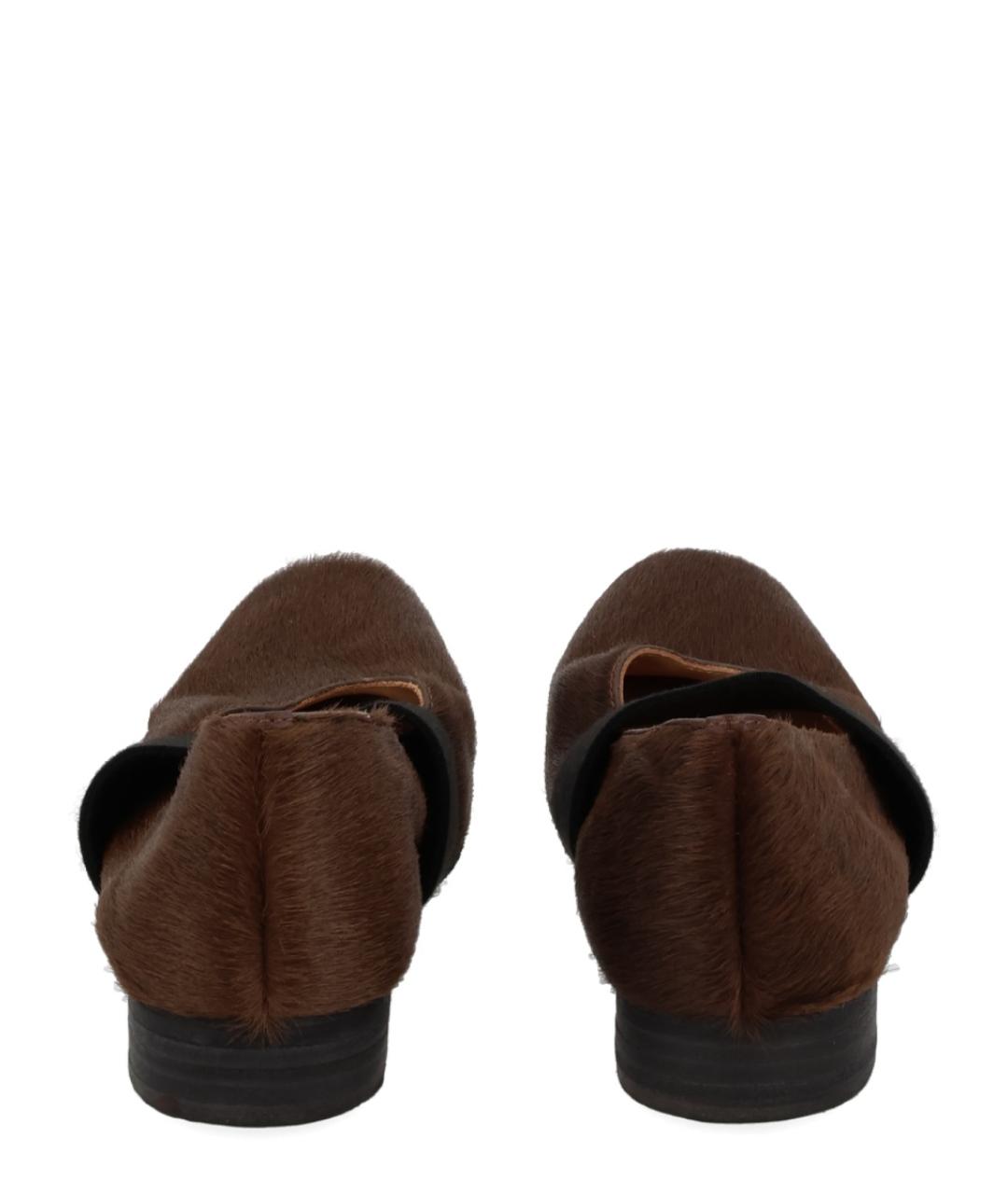 UMA WANG Серые кожаные балетки, фото 4